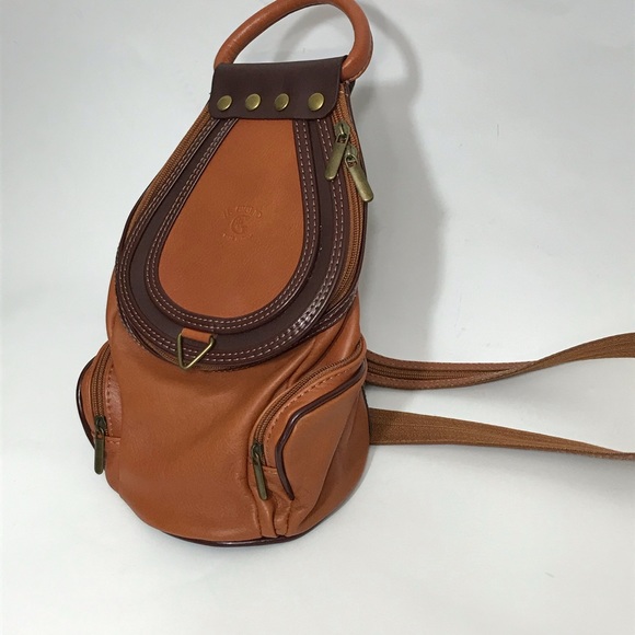 Il Giglio Italian Leather bag boho backpack purse - Picture 2 of 8